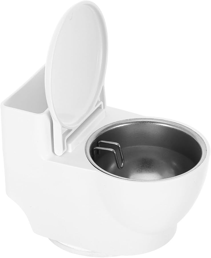 Wall Mounted Toilet Shaped Ashtray With Lid PP Stainless Steel Bathroom Ash Holder For Indoor Smoking - Image 1